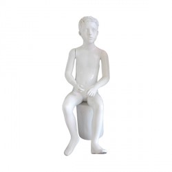 Maniquí Niño Sentado Blanco