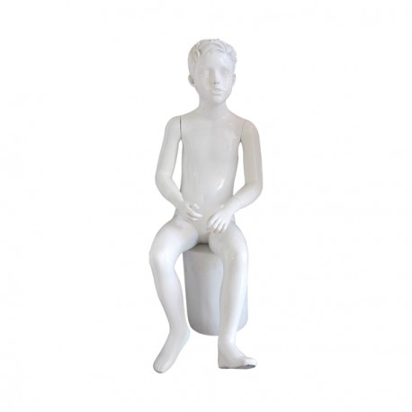 Maniquí Niño Sentado Blanco