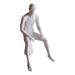Maniquí Hombre Sentado Blanco