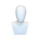 Maniquí Cabeza Liso Blanco Grande
