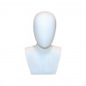 Maniquí Cabeza Liso Blanco Grande