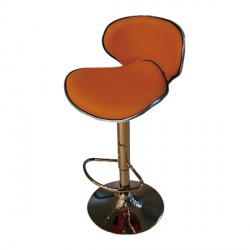 Taburete Piel Naranja