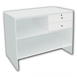 MOSTRADOR MADERA 120 CM - BLANCO