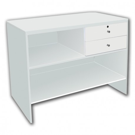 MOSTRADOR MADERA 120 CM - BLANCO
