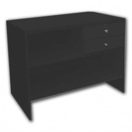 MOSTRADOR MADERA 120 CM - NEGRO