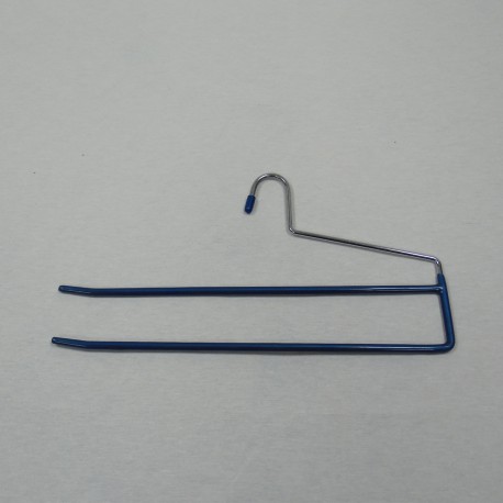 Percha Metal Doble Guía Azul