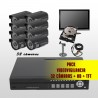 Pack Videovigilancia 32 Cámaras + HD + TFT