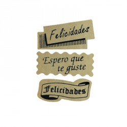 Etiquetas Adhesivas "Felicidades"