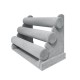 Expositor Pulseras 3 Niveles Terciopelo Gris