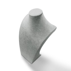 Peto Expositor Collar Terciopelo Gris