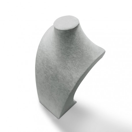 Peto Expositor Collar Terciopelo Gris