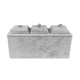 Expositor Anillos 3 Pisos Terciopelo Gris