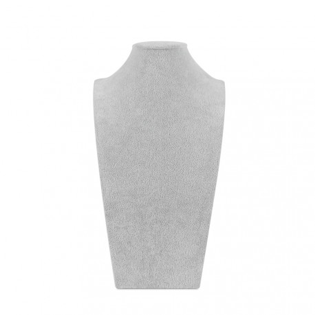 Peto Expositor Collar Terciopelo Gris