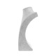 Peto Expositor Collar Terciopelo Gris