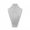 Peto Expositor Collar Terciopelo Gris