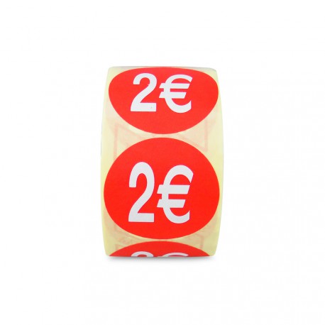 Etiqueta Adhesiva 2 Euros (400 Ud.)