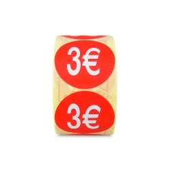 Etiqueta Adhesiva 3 Euros (400 UD)