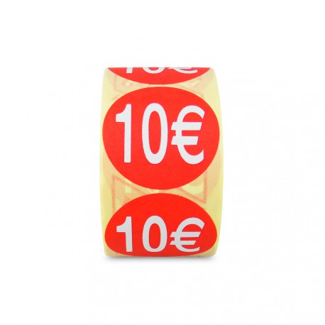 Etiqueta Adhesiva 10 Euros (400 Ud.)