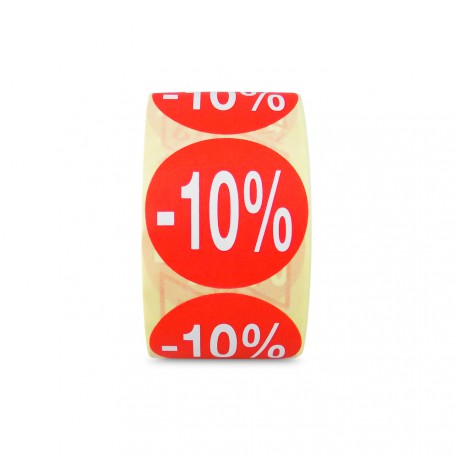 Etiqueta Adhesiva -10% (400 Ud.)