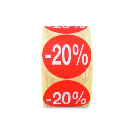 Etiqueta Adhesiva -20% (400 Ud.)