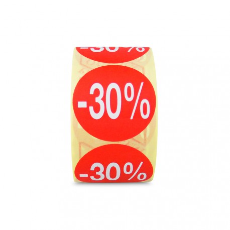 Etiqueta Adhesiva -30% (400 Ud.)