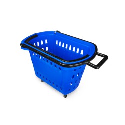 Cesta Supermercado 4 Ruedas - Azul