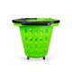 Cesta Supermercado 4 Ruedas - Verde
