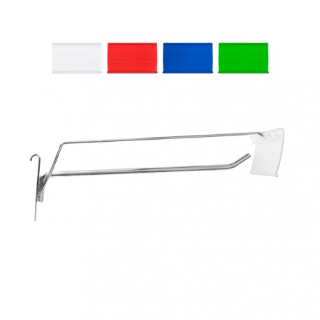 Gancho para Reja con Portaprecios - 35 CM (50 UD)