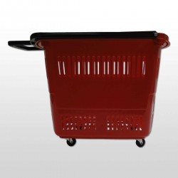 Cesta de Compra 4 Ruedas - Rojo